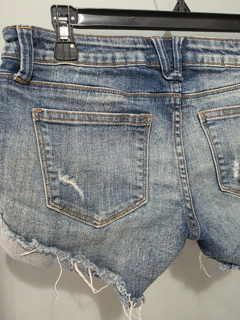 Just USA Light Wash Distressed Cutoff Jean Shorts – Size M – Raw Hem‎
